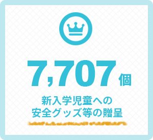 新入学児童への安全グッズ等贈呈 7707個